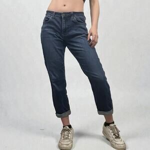 Liverpool Vintage Super Dark Cuffed Boyfriend Jeans